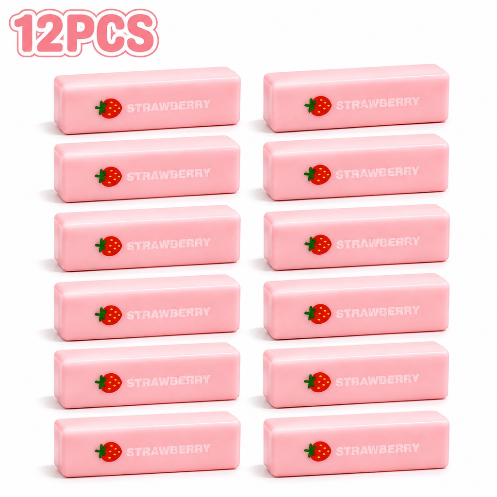 12PCS Strawberry Stick Squishy Set – Soft Slow-Rising Squishy Toys