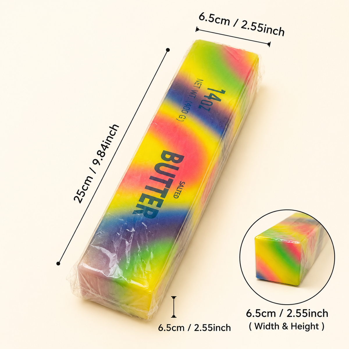 Jumbo Butter Squishy – 25cm Slow-Rising Squishy, Random 1 of 6 Styles