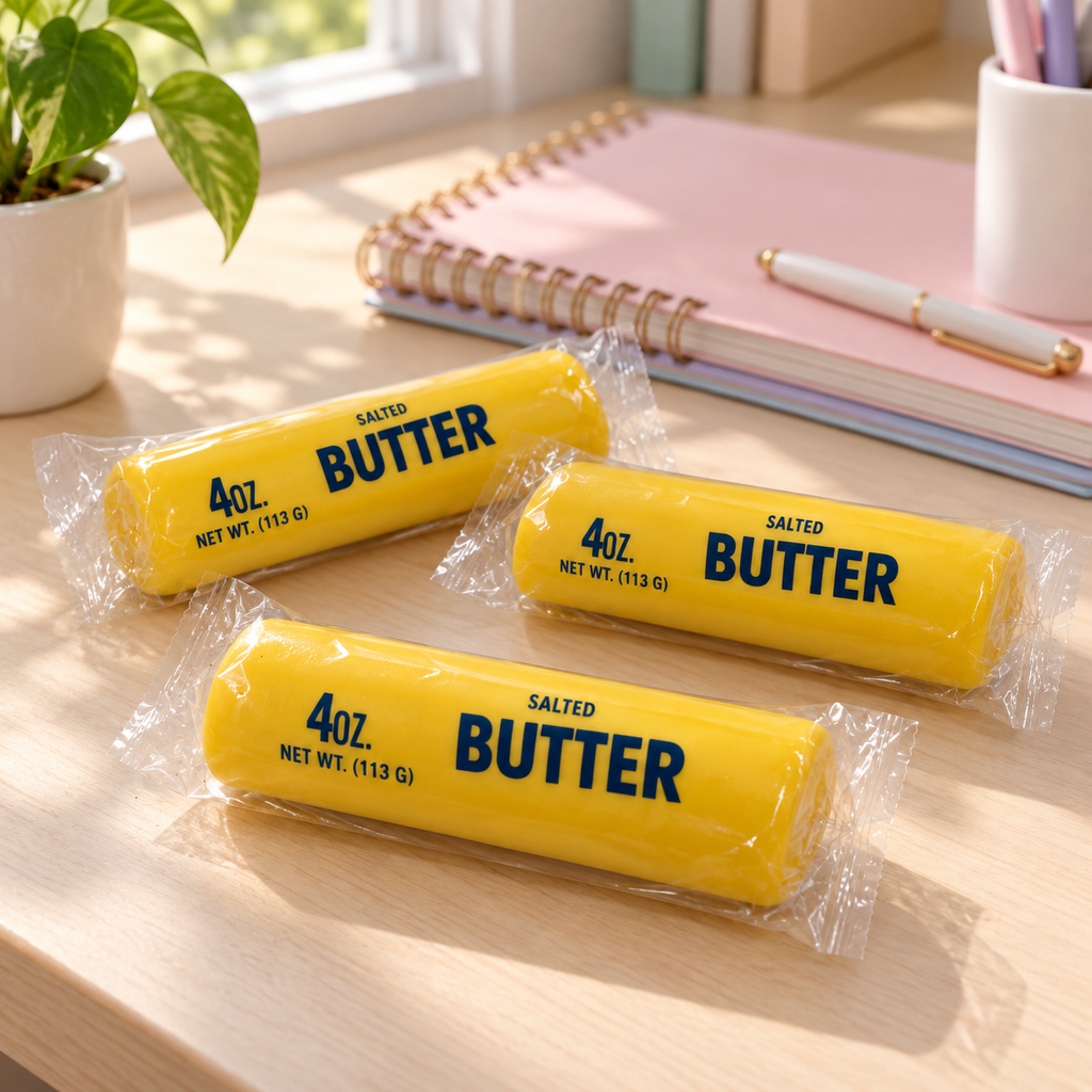 Round Butter Stick Squishy Set – Soft Slow-Rising Squishy Toys