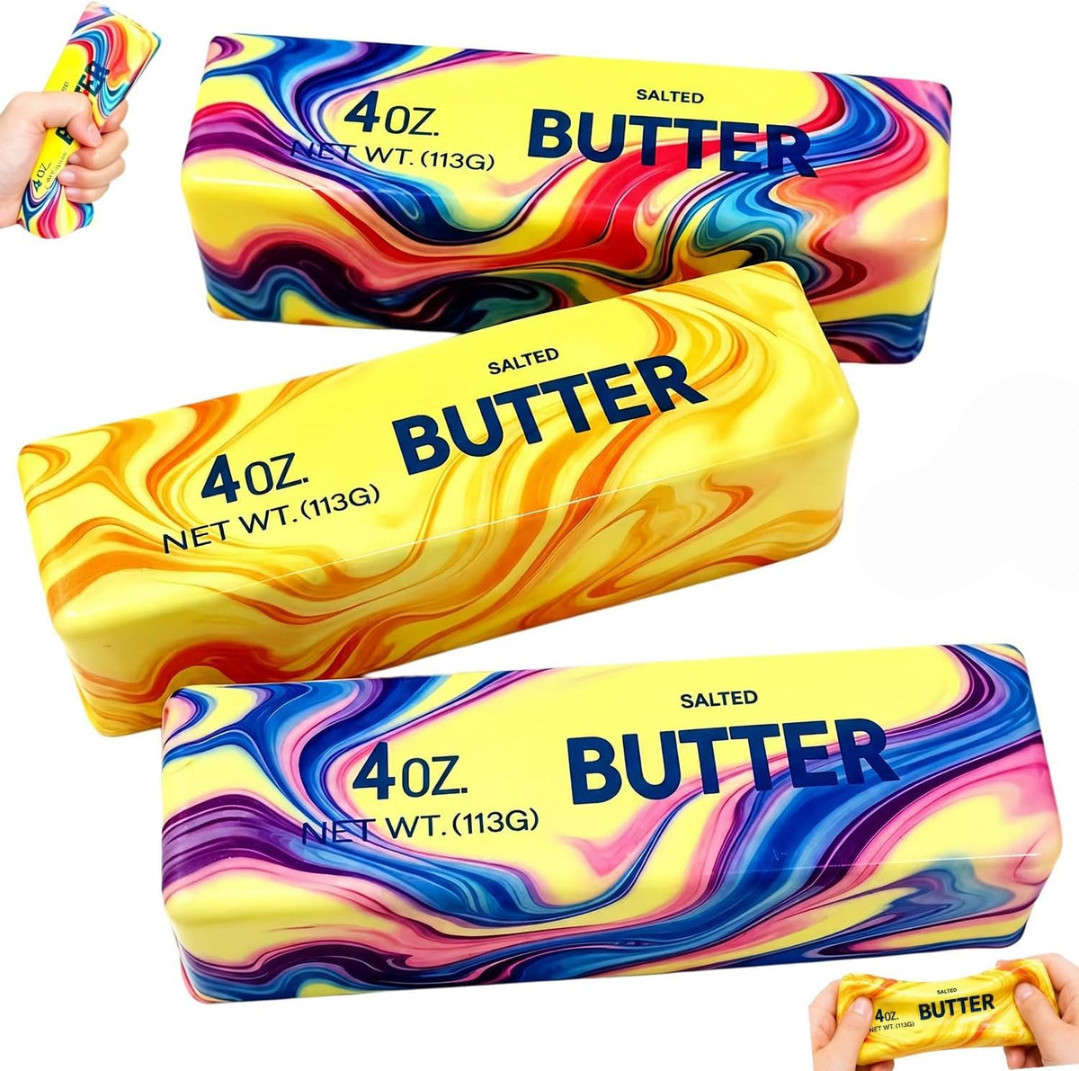 3PCS Swirl Butter Squishy Set – Soft Slow-Rising Squishy Toys